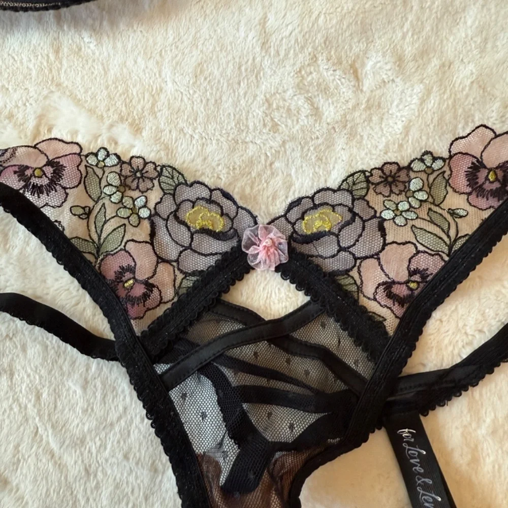 New! SET For Love and Lemons Clara Underwire Bra and Matching Panty 31146